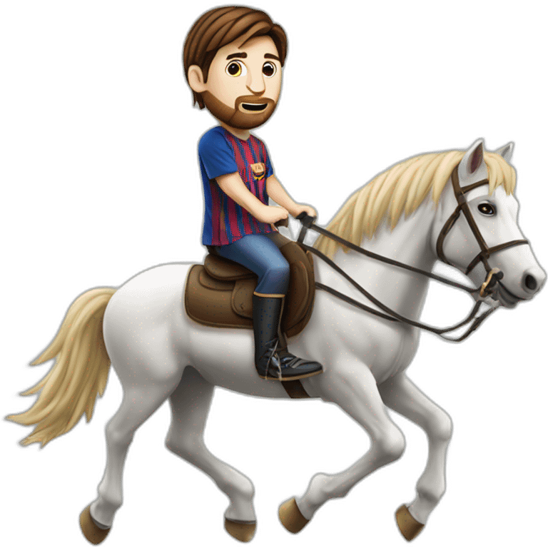 Messi sur un cheval emoji