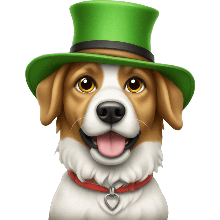 dog using a green Tyrolean hat  emoji