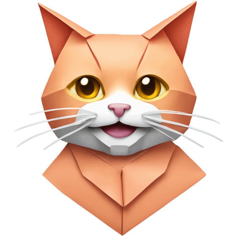 cat smiling origami saumon emoji