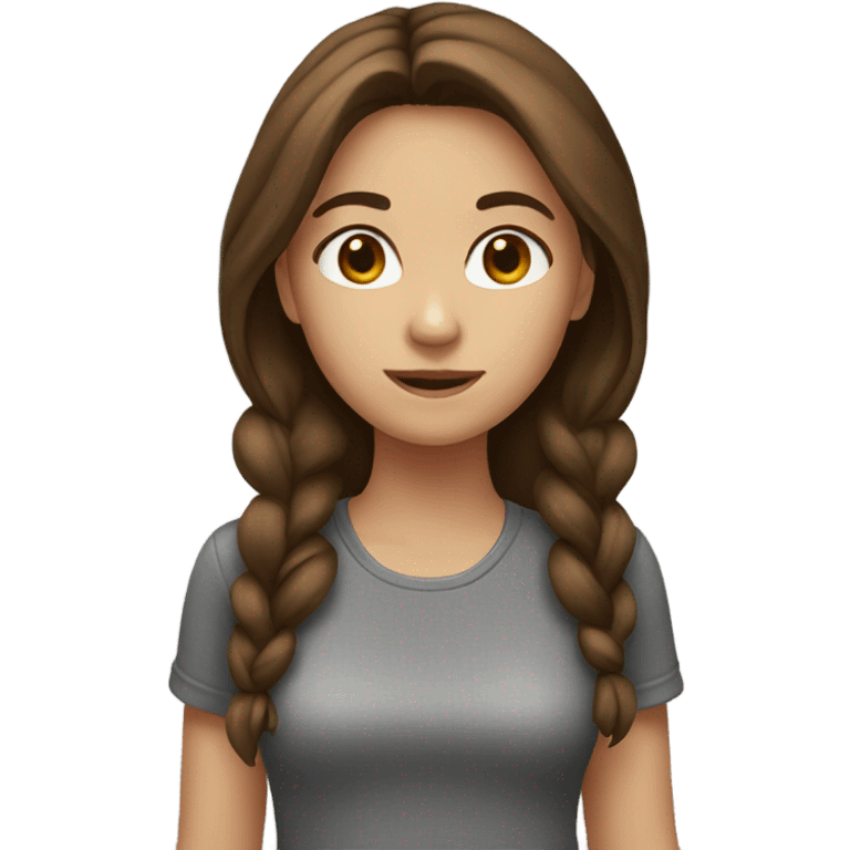 Girl with brown hair emoji