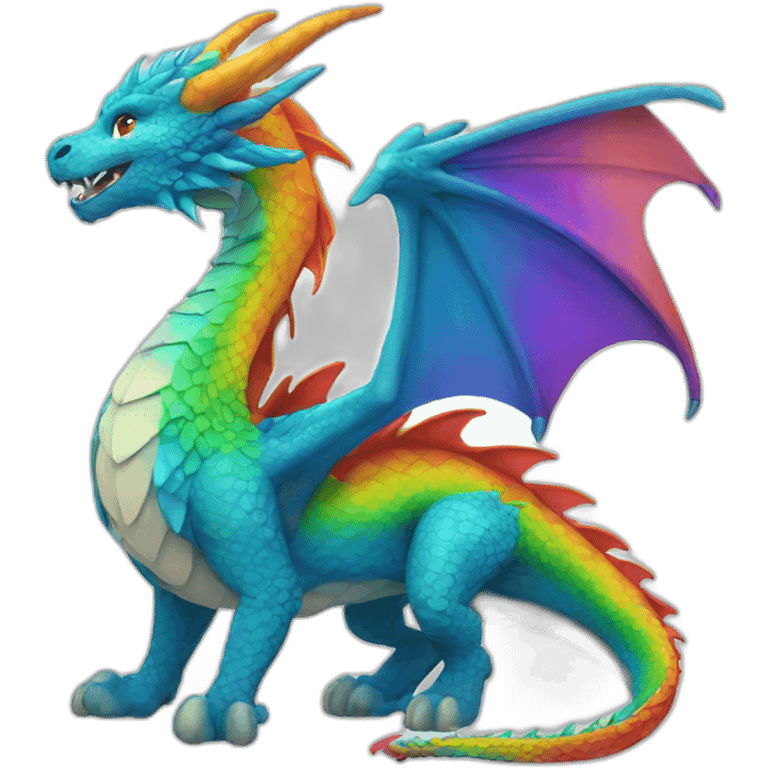 majestic rainbow dragon emoji