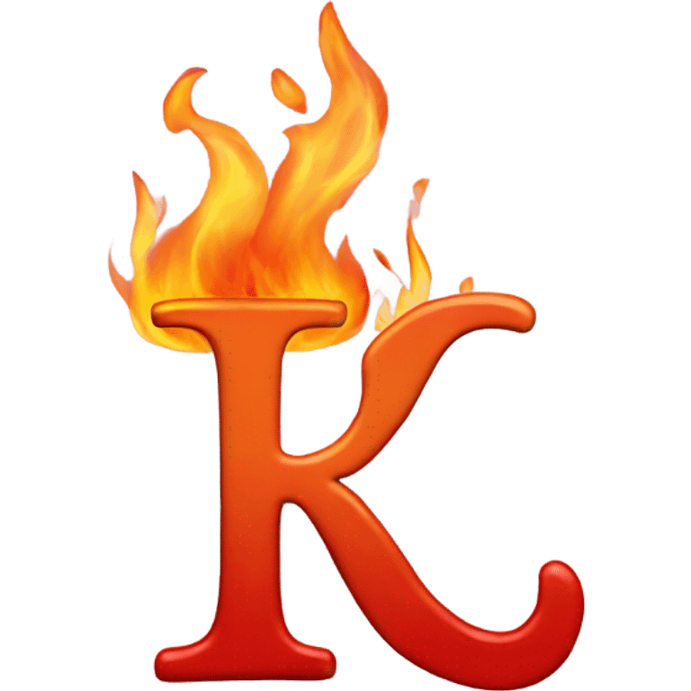 the letters RH with fire and hearts emoji