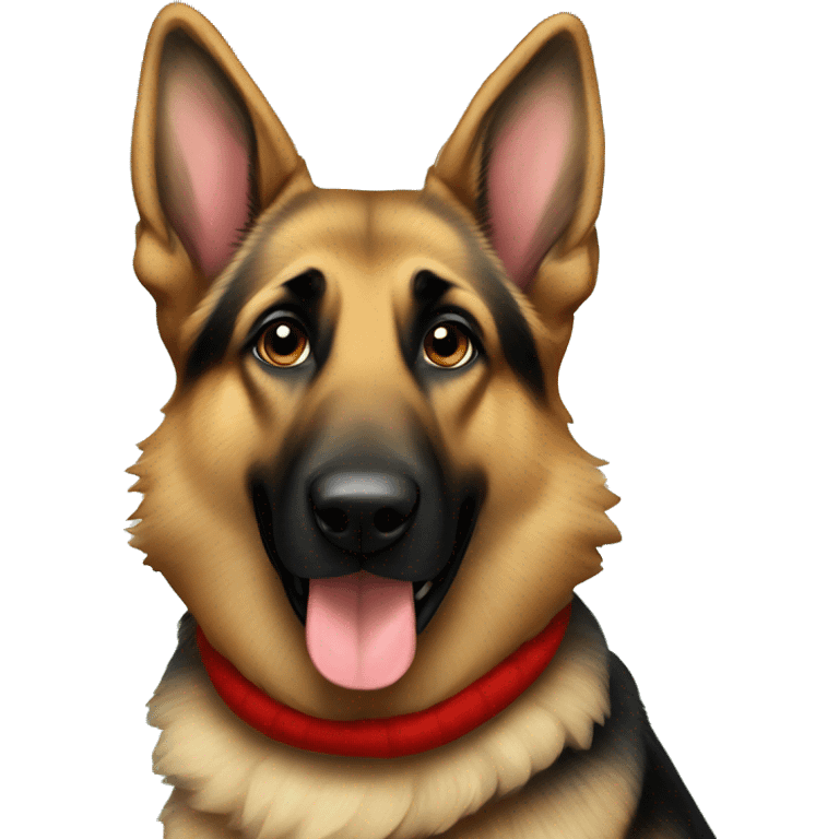 German shepherd cute, christmas emoji