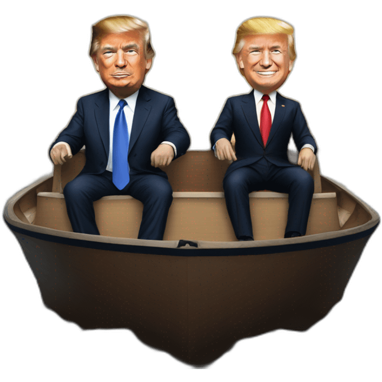 sarkozy and Donald Trump on a boat emoji