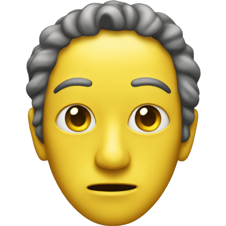 strange yellow face emoji