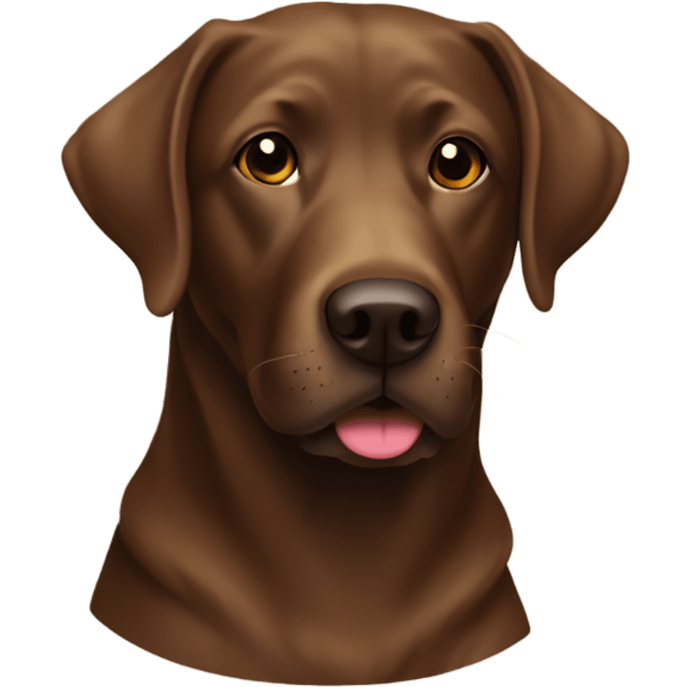 Brown lab with a sock emoji