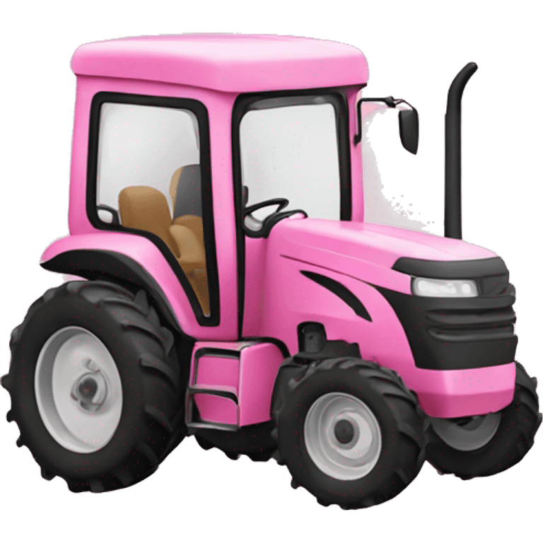 Pink tractor  emoji