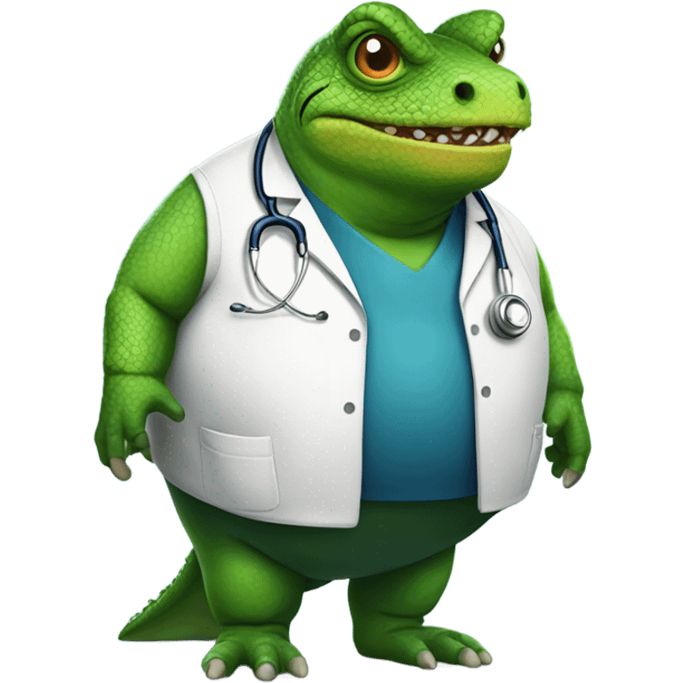 fat lizard doctor emoji