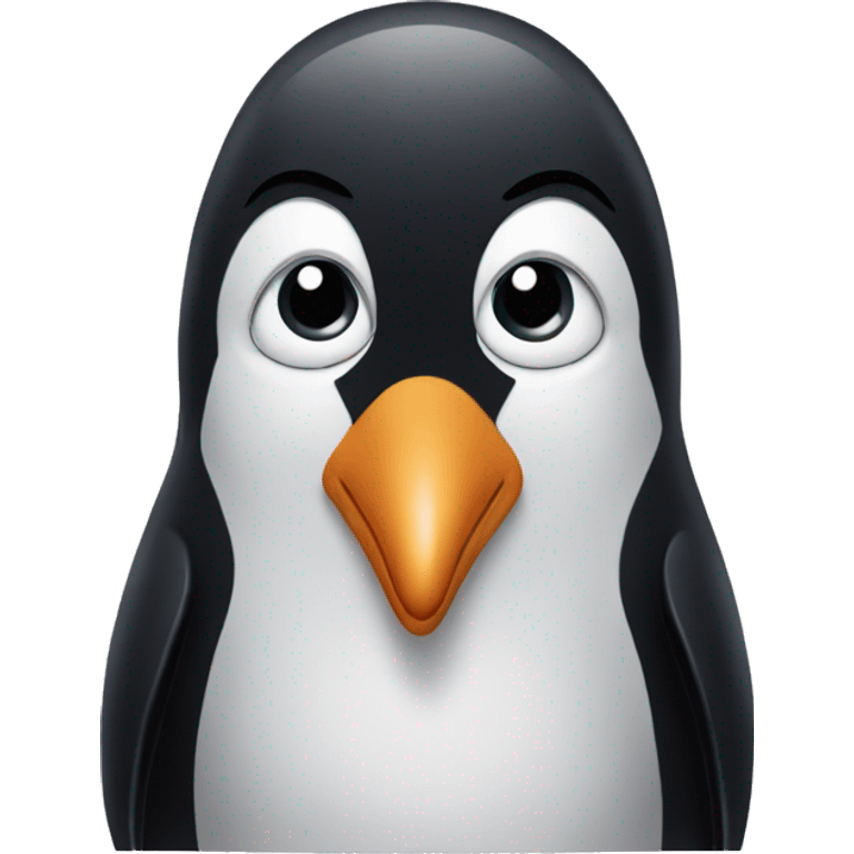 Penguin with bangs emoji