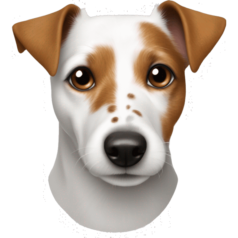 white Jack Russell  with freckles  emoji