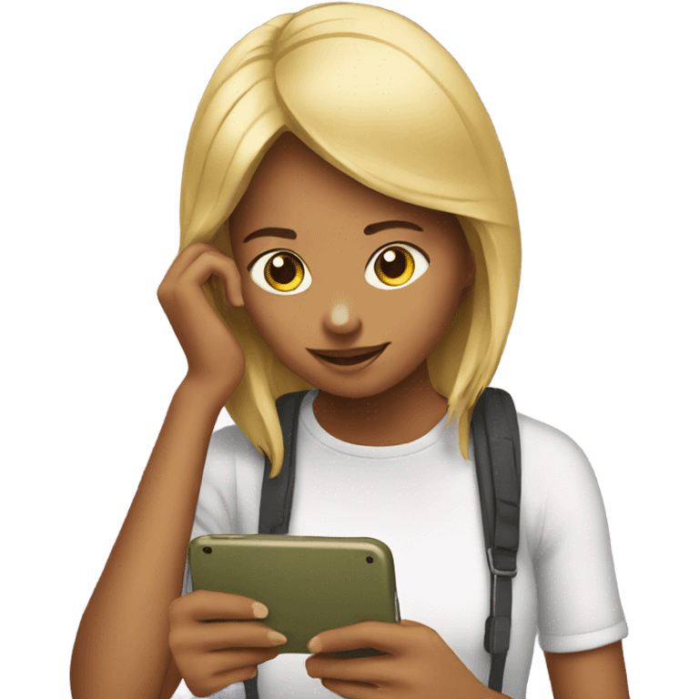 Girl watching phone  emoji