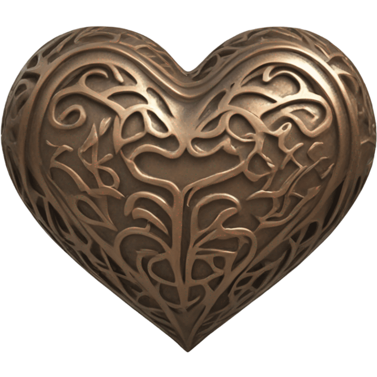 A bronze heart emoji