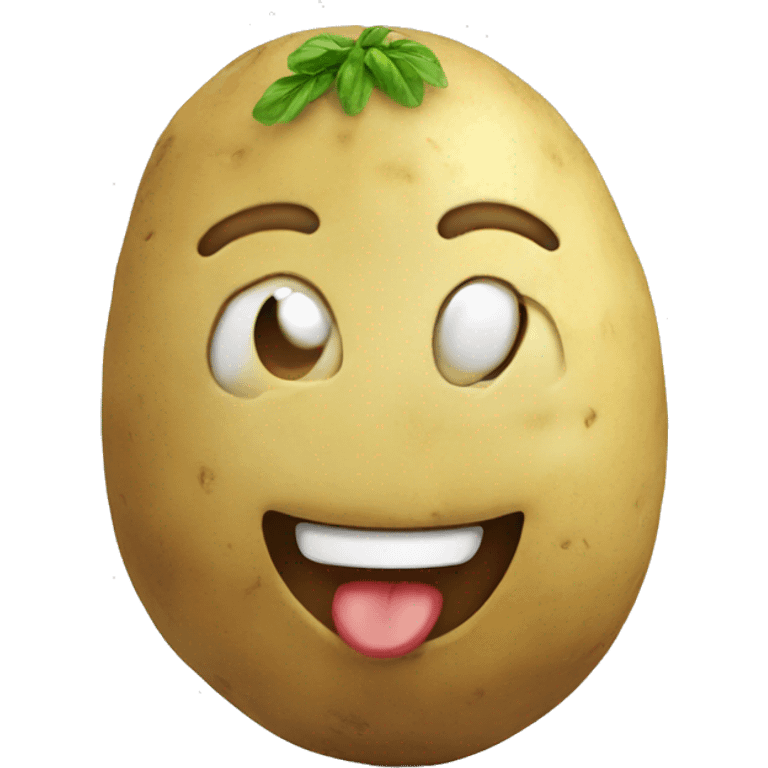 Potato smiling emoji