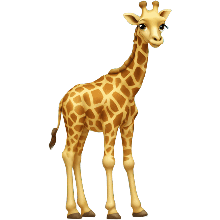 a giraffe standing in front of Eiffel Tower emoji