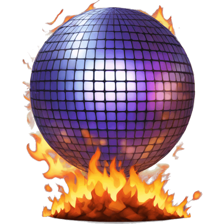 Disco ball on fire emoji