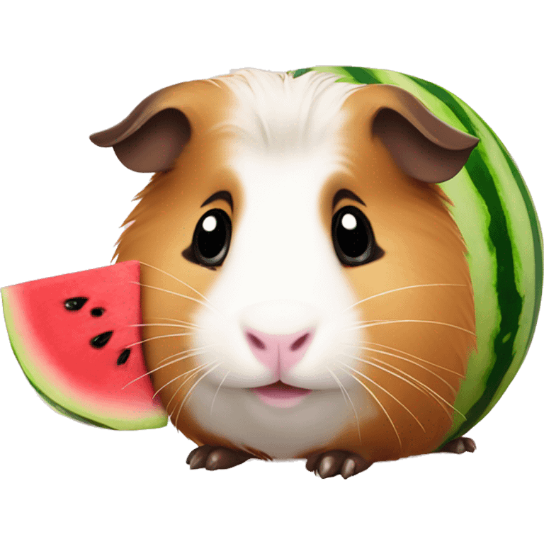 Guinea pig with watermelon  emoji