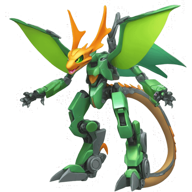 Mechanical Flygon-dragon-Charizard-raptor-Medabot-Mecha full body emoji