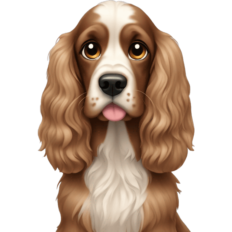 Cocker spaniel tips of ear hair black  emoji