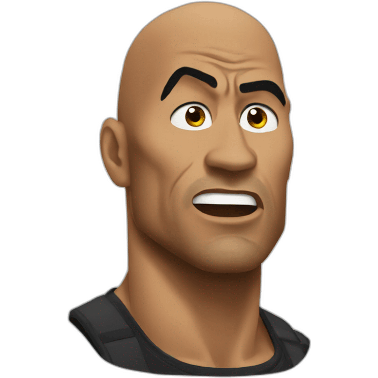 the rock angry emoji