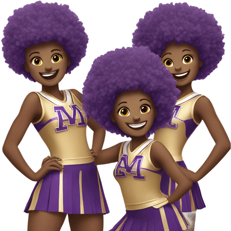 gold and purple cheer team  emoji