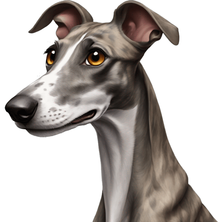 Galgo brindle emoji