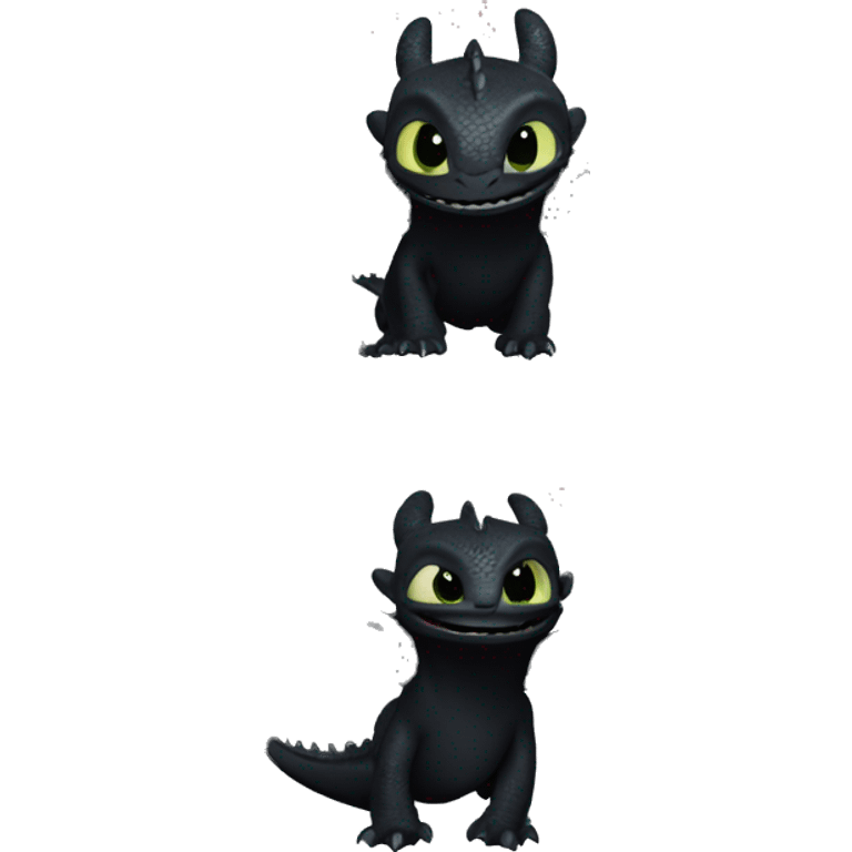 Toothless dragon from a movie “How to train your dragon” emoji