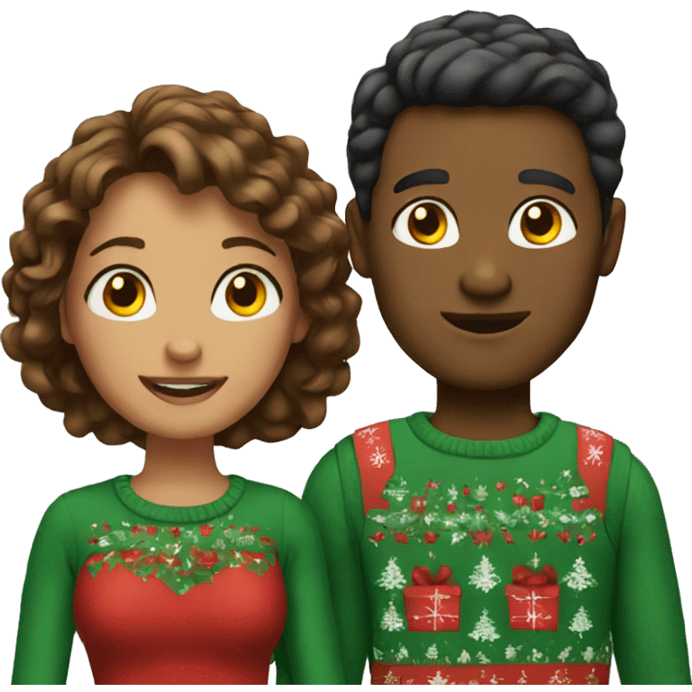 Couple christmas emoji