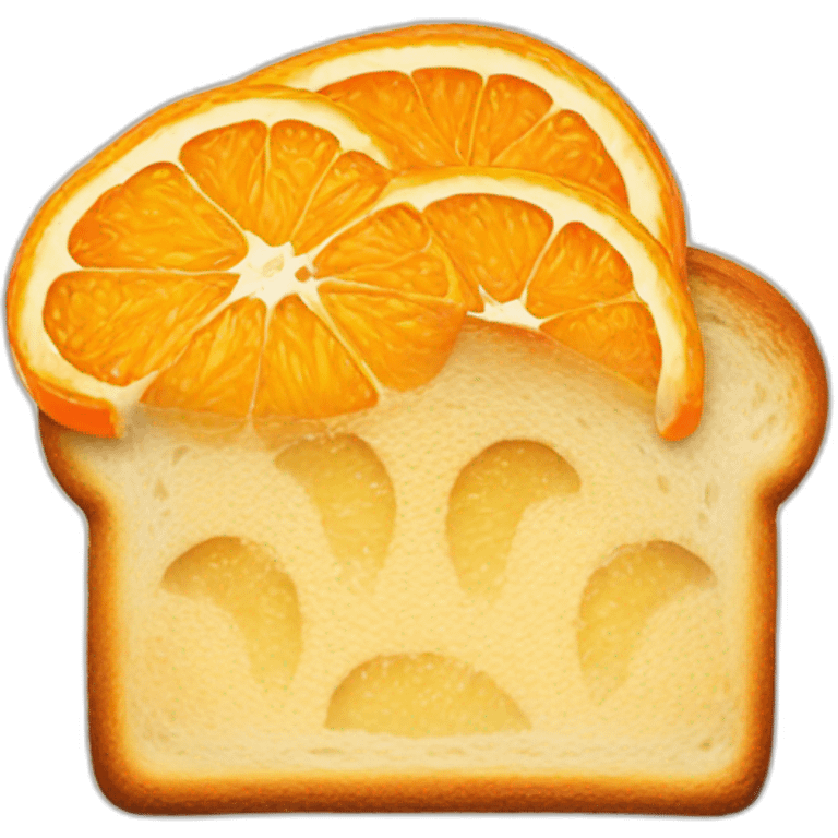 Orange toast emoji