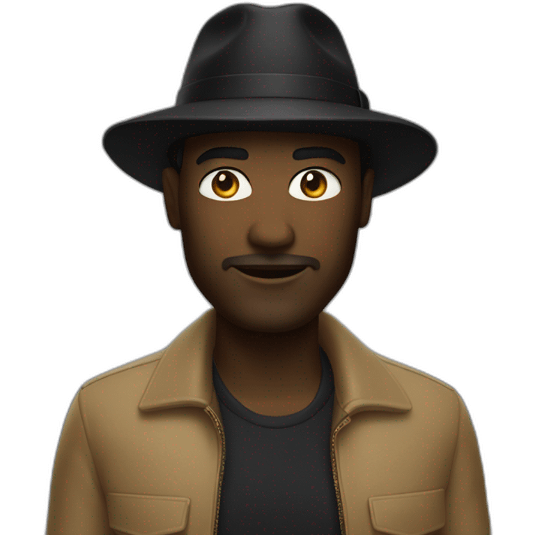 Memoji noir avec loks emoji