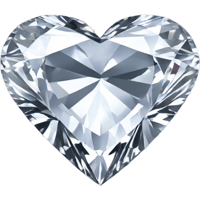 Heart shaped 56-carat silver diamond emoji