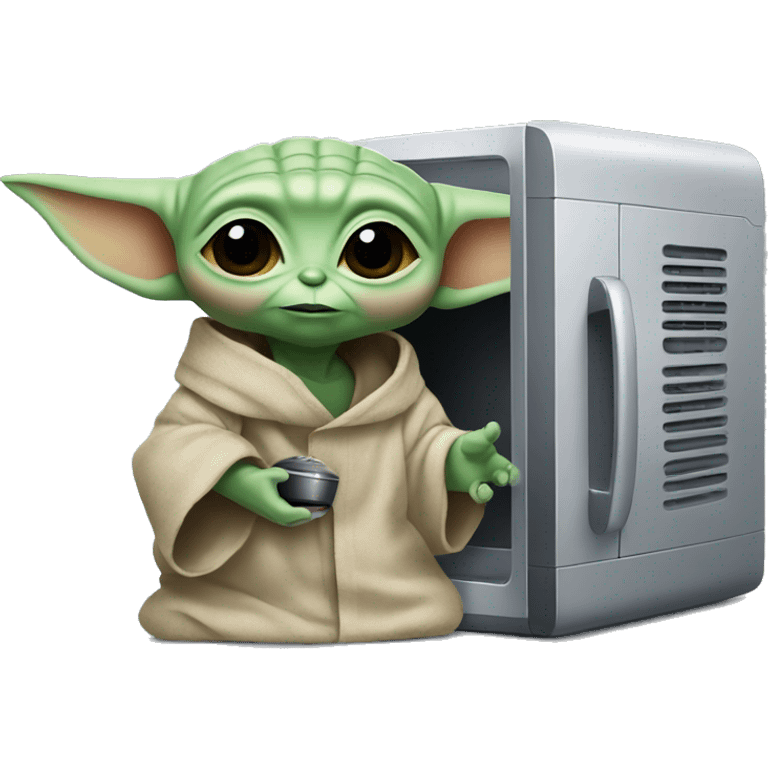 baby yoda holding a microwave emoji