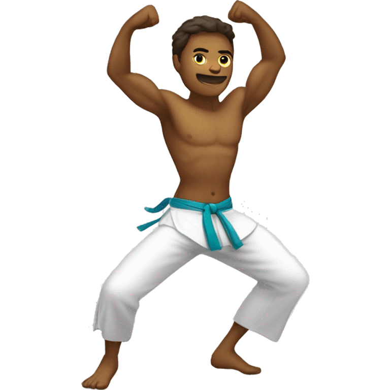 Capoeira dancing man emoji