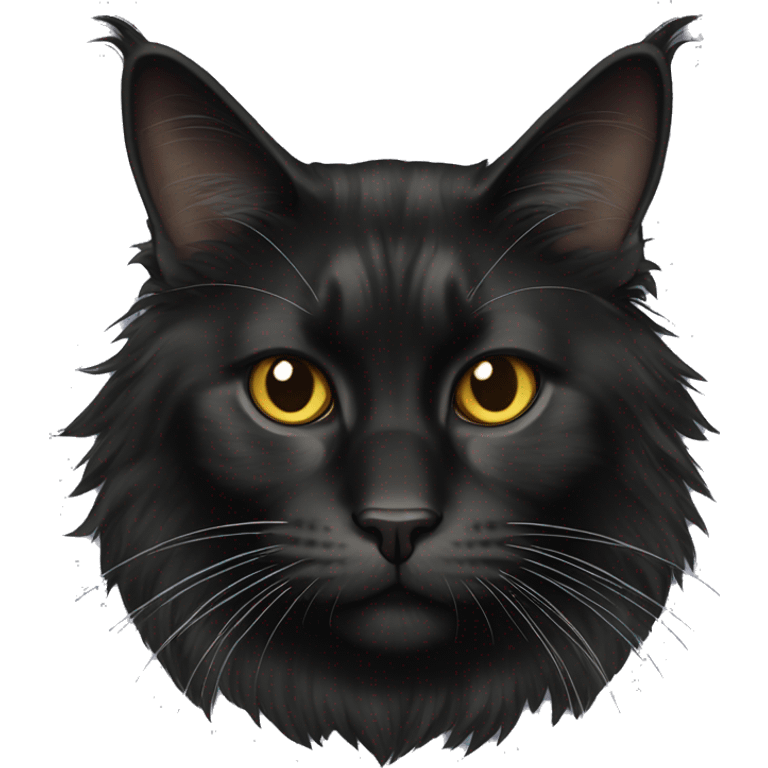 black Maine Coon emoji