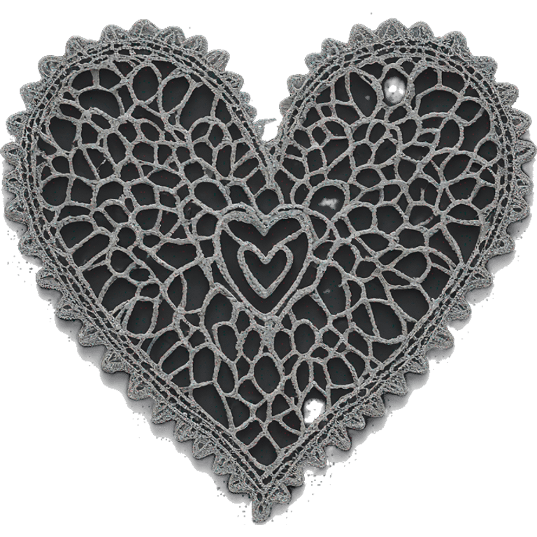 black lace heart emoji