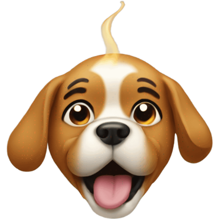 Dog farting emoji