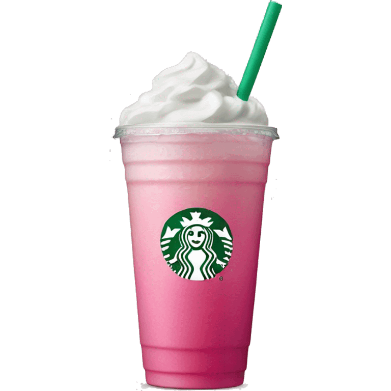 Starbucks pink coconut refresher  emoji