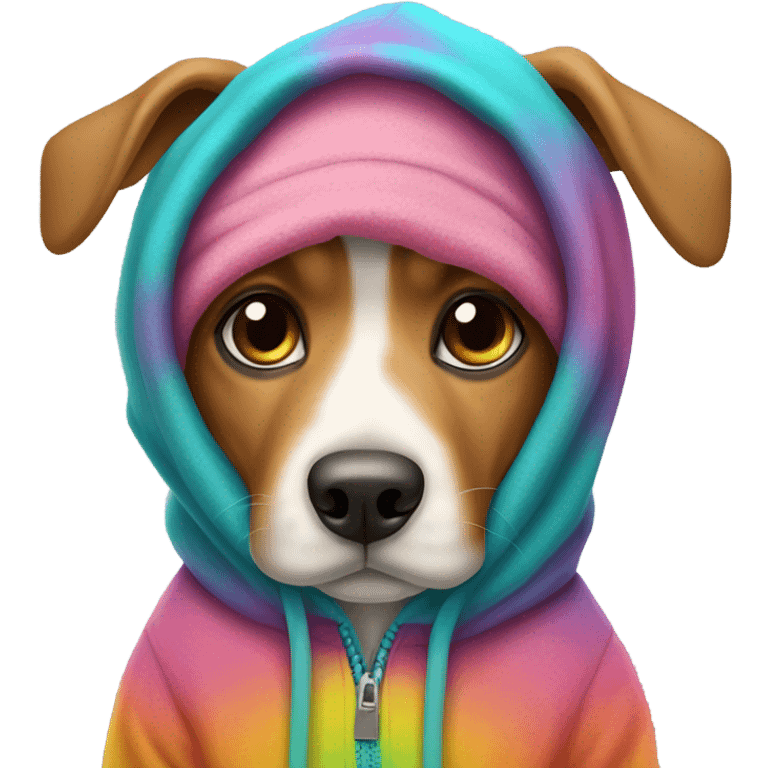 dog wearing hoodie emoji