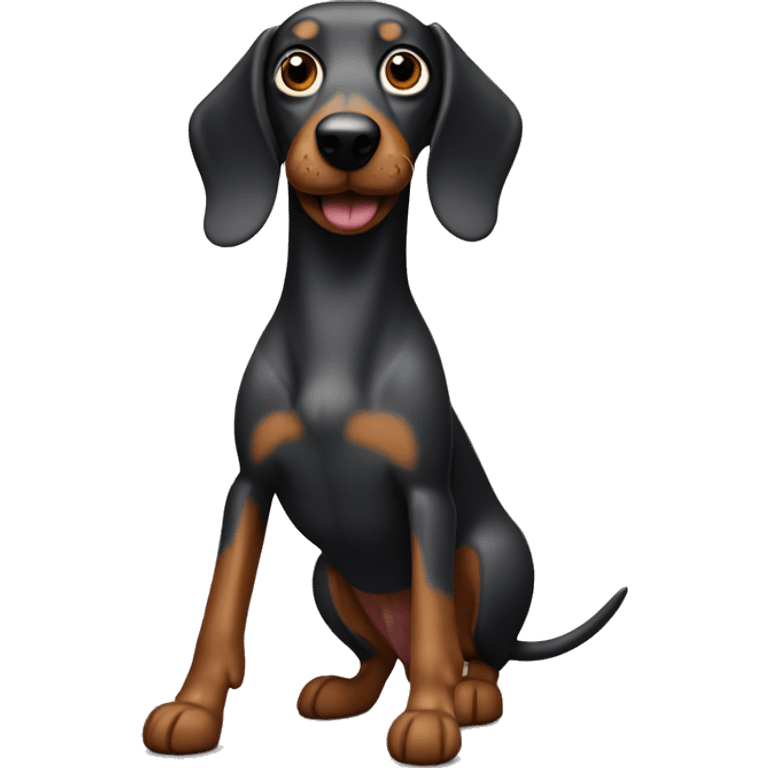 Can you do a grey black ginger sausage dog emoji