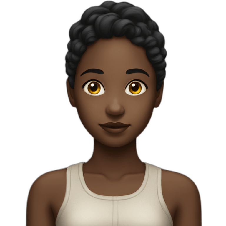 hyperrealistic black youg girl emoji