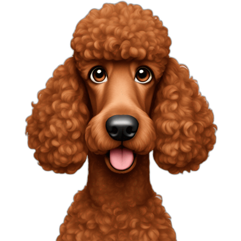 red standard poodle emoji