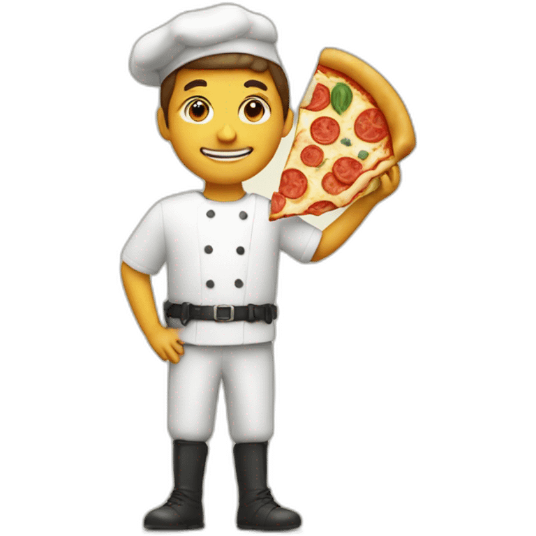 Italian with pizza mozzarella and scuzi emoji