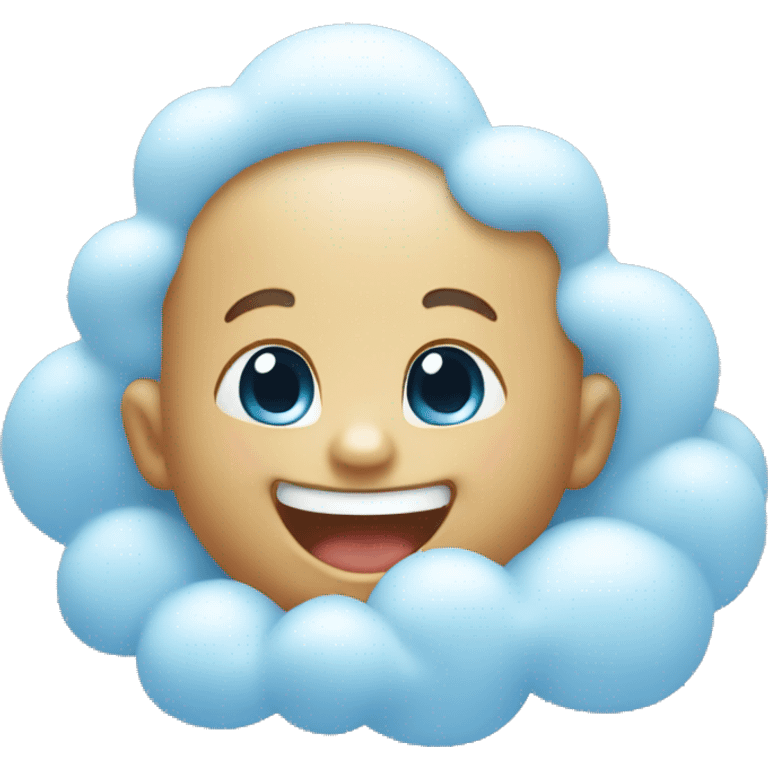 baby blue cloud laugh emoji