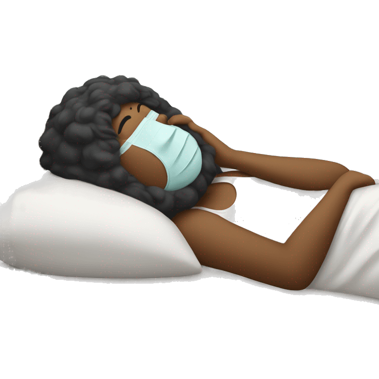 Resting with mask on emoji