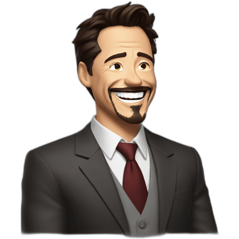 tony stark laughing emoji