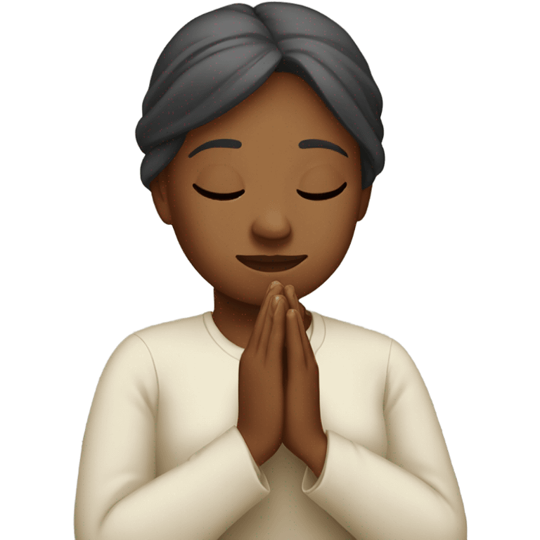 Women with pray hands emoji