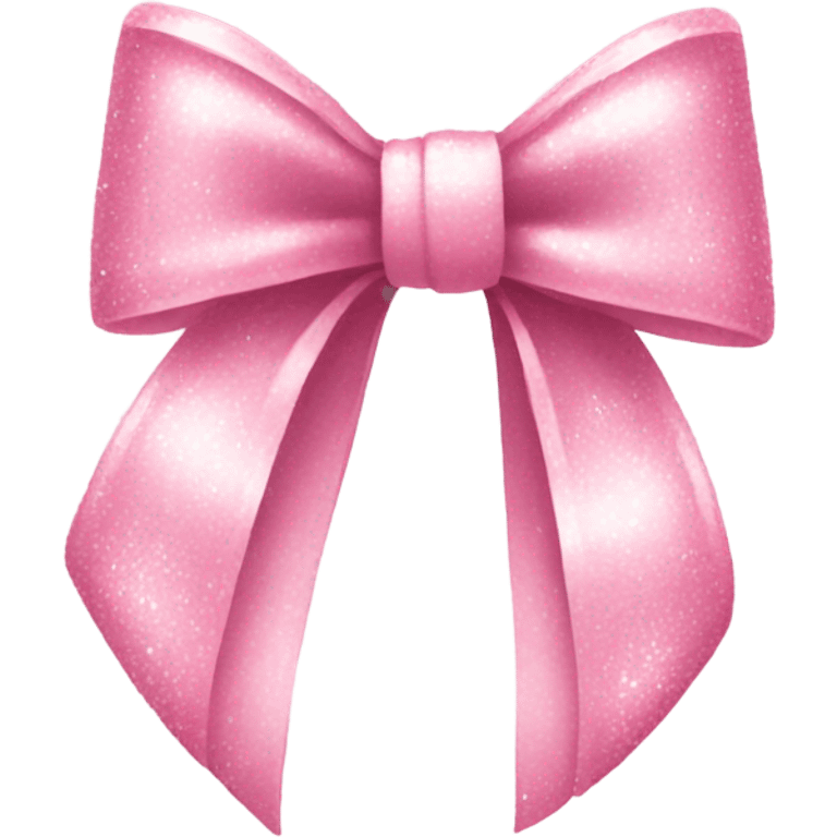 Sparkly Baby pink bow emoji