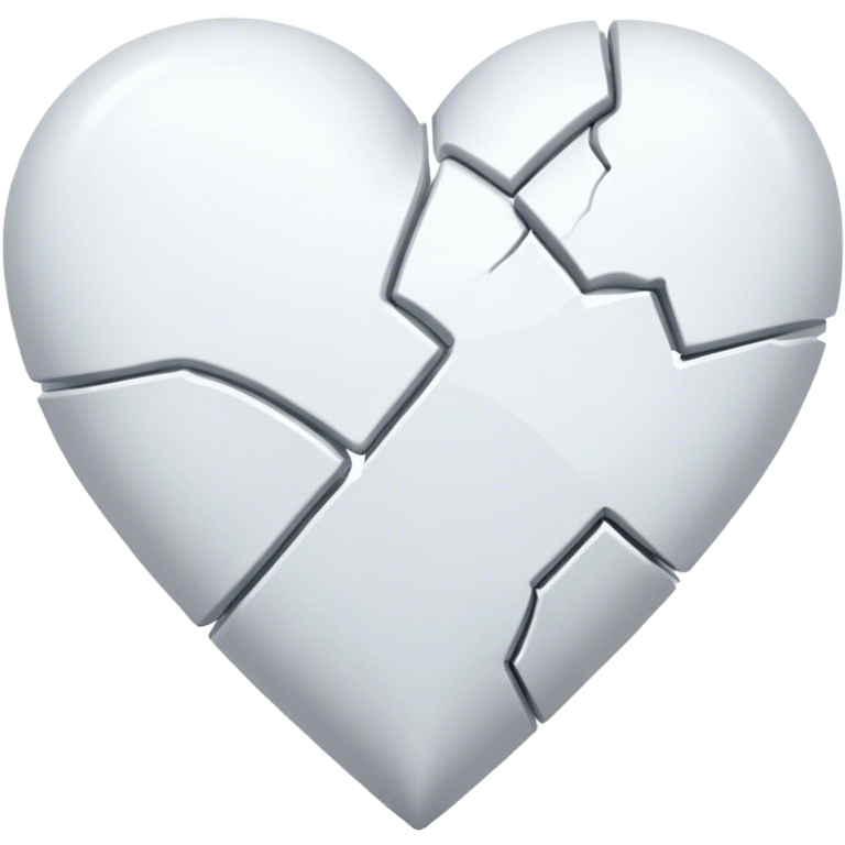 A broken white heart emoji