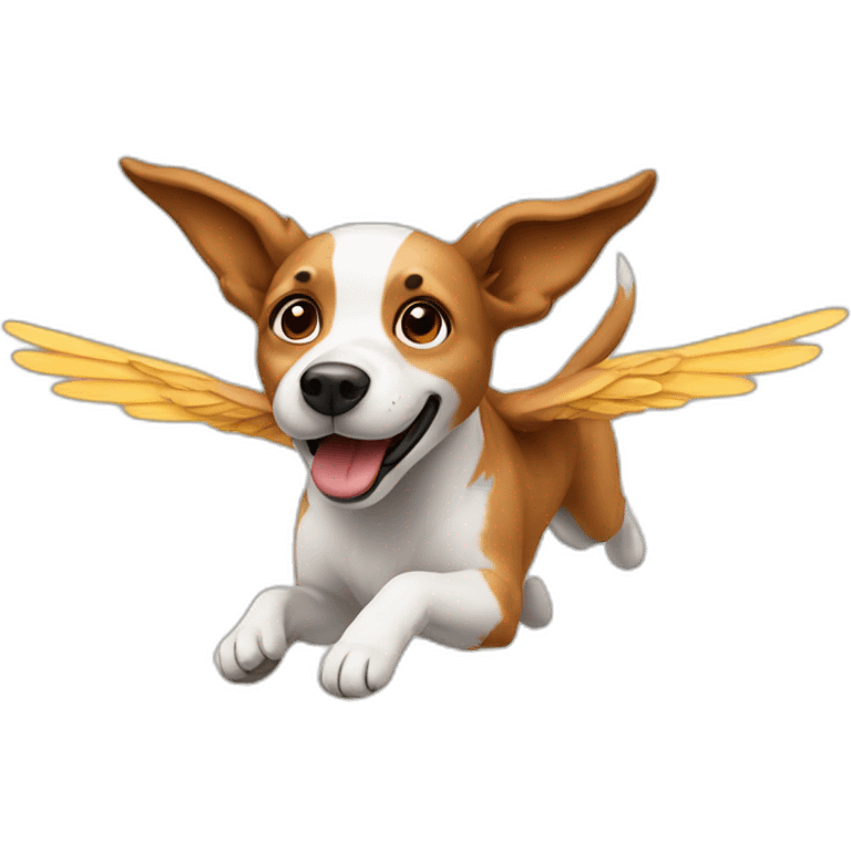 flying dog emoji