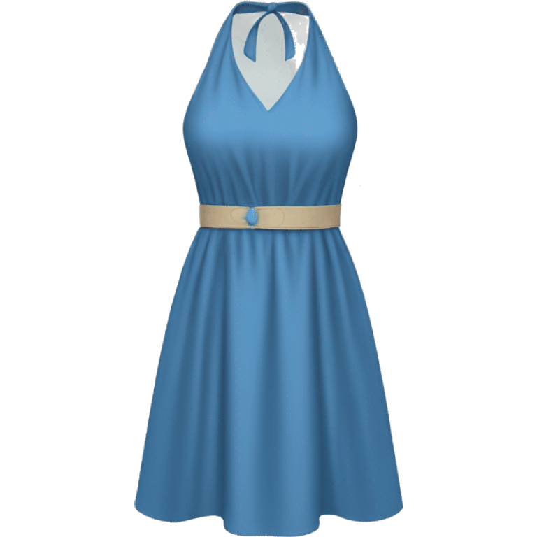 shor blue halterneck dress emoji