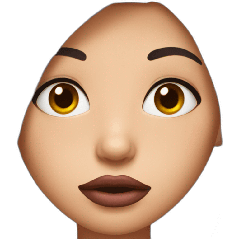 girl with huge lips emoji